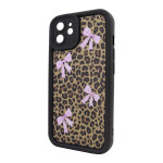 Чохол для iPhone 12 – Pretty Things "Leopard & Bows – Black"