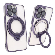 Чохол для iPhone 12 Pro Clear Shining Holder with MagSafe Deep Purple