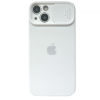 Чохол для iPhone 14 Silicone with Logo Hide Camera White