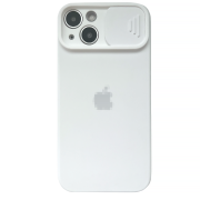 Чохол для iPhone 14 Silicone with Logo Hide Camera White
