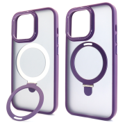 Чохол Matt Guard MagSafe Ring на iPhone 14 Pro з підставкою Deep Purple