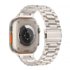 Стальний ремінець для Apple Watch (42mm, 44mm, 45mm, 46mm, 49mm) Stainless Steel Braslet 3 Beads Old Gold