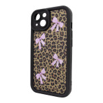 Чохол для iPhone 13 – Pretty Things "Leopard & Bows – Black"