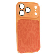 Чохол AITO PU-Leather Leopard Case – (iPhone 17 Pro Max, Starry Orange)