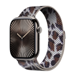 Металічний ремінець Milanese Loop Apple Watch (42/44/45/46/49mm, Leopard White)