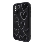 Чохол для iPhone X/XS – Pretty Things "Black Hearts – Black"