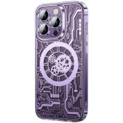 Чохол clear case o'clock with MagSafe на iPhone 14 Pro прозорий Deep Purple