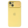 Чохол для iPhone 14 Silicone with Logo Hide Camera Yellow