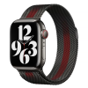 Металічний ремінець Milanese Loop на Apple Watch (38mm, 40mm, 41mm, [42mm Series 10/11], Black-Red)