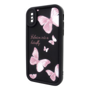 Чохол для iPhone X/XS – Pretty Things "Butterflies – Black"