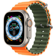 Ремінець для Apple Watch Ocean Band (42mm, 44mm, 45mm, 46mm, 49mm, Orange-Dark Olive)