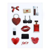 Наклейки 3D Stickers – Red Kiss