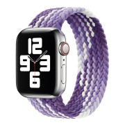 Монобраслет на Apple Watch Braided Solo Loop (Rainbow Purple - White, 42mm, 44mm, 45mm, 46mm, 49mm S)