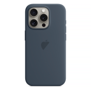 Чохол для iPhone 15 Pro : Silicone Case MagSafe Original – Storm Blue