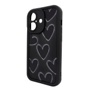 Чохол для iPhone 16 – Pretty Things "Black Hearts – Black"