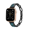Ремінець для Apple Watch 38mm, 40mm, 41mm, [42mm Series 10/11] - металевий Fashion Lady Band Black-Green