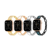 Ремінець для Apple Watch 38mm, 40mm, 41mm, [42mm Series 10/11] - металевий Fashion Lady Band Black-Green