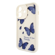 Чохол для iPhone 16 – Pretty Things "Butterflies – White"