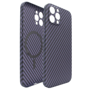 Чохол для iPhone 12 Pro Max PC Carbon with MagSafe Deep Purple
