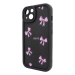 Чохол для iPhone 13 – Pretty Things "Pink Bows – Black"