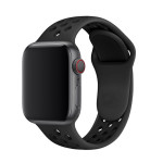 Ремінець силіконовий Nike Sport Band на Apple Watch 42mm | 44mm | 45mm | 46mm | 49mm Gray-Black