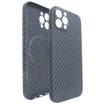 Чохол для iPhone 12 Pro Max PC Carbon with MagSafe Navy Blue
