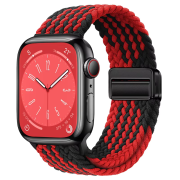 Ремінець Braided Nylon Magnetic Band (42/44/45/46/49mm – Gradient : Black-Red)