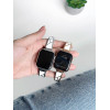 Ремінець для Apple Watch 38mm, 40mm, 41mm, [42mm Series 10/11] - металевий Fashion Lady Band Rose Gold - White