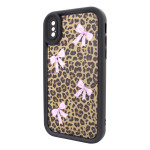 Чохол для iPhone X/XS – Pretty Things "Leopard & Bows – Black"