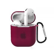 Чохол на AirPods 1 | 2 LOGO (Rose Red)