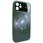 Чохол для iPhone 12 матовий NEW PC Slim with MagSafe case із захистом камери Dark Green Чохол для iPhone 12 матовий NEW PC Slim with MagSafe case із захистом камери Dark Green
