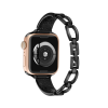 Ремінець для Apple Watch 42mm | 44mm | 45mm | 46mm | 49mm металевий Fashion Lady Band Black-Green