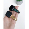 Ремінець для Apple Watch 42mm | 44mm | 45mm | 46mm | 49mm металевий Fashion Lady Band Black-Green