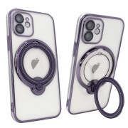Чохол для iPhone 12 Clear Shining Holder with MagSafe Deep Purple