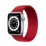 Монобраслет на Apple Watch Braided Solo Loop (Red, 42mm, 44mm, 45mm, 46mm, 49mm Xs)