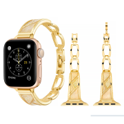 Ремінець для Apple Watch 42mm | 44mm | 45mm | 46mm | 49mm металевий Fashion Lady Band Gold