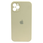 Чохол Silicone Case FULL CAMERA (square side) (на iPhone 11 Pro Max) (Antique White)