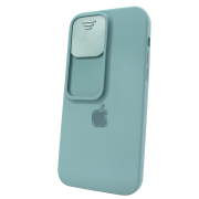 Чохол для iPhone 14 Pro Silicone with Logo Hide Camera Pine Green