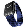 Стальний ремінець Stainless Steel Braslet 3 Beads на Apple Watch (42mm, 44mm, 45mm, 46mm, 49mm Blue)