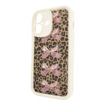 Чохол для iPhone 16 – Pretty Things "Leopard & Bows – White"