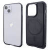 Чохол для iPhone 15 Metal Bumpers PU Leather Case with MagSafe - Black