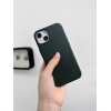 Чохол для iPhone 14 Leather Case PU with Magsafe Fir Green