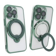 Чохол для iPhone 12 Pro Clear Shining Holder with MagSafe Green