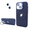 Чохол Logo Case PU Stand Camera (iPhone 14, Dark Blue)