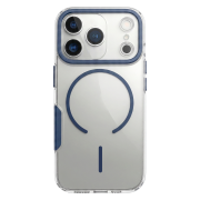 Metal Frame Crystal Case (iPhone 17 Pro Max - Blue)