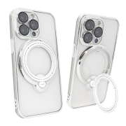Чохол для iPhone 14 Pro Clear Shining Holder with MagSafe Silver