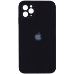 Чохол Silicone Case FULL CAMERA (square side) (на iPhone 11 Pro Max) (Black)