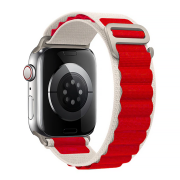 Ремінець Alpine Loop на Apple Watch 38mm, 40mm, 41mm, [42mm Series 10/11] - White-Red