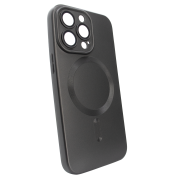 Чохол матовий Matte Silicone with MagSafe для iPhone 14 Pro Max із захисними лінзами на камеру Black