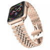 Стальний браслет Braslet 5 Beads для Apple Watch (38mm, 40mm, 41mm, [42mm Series 10/11], Rose Gold)